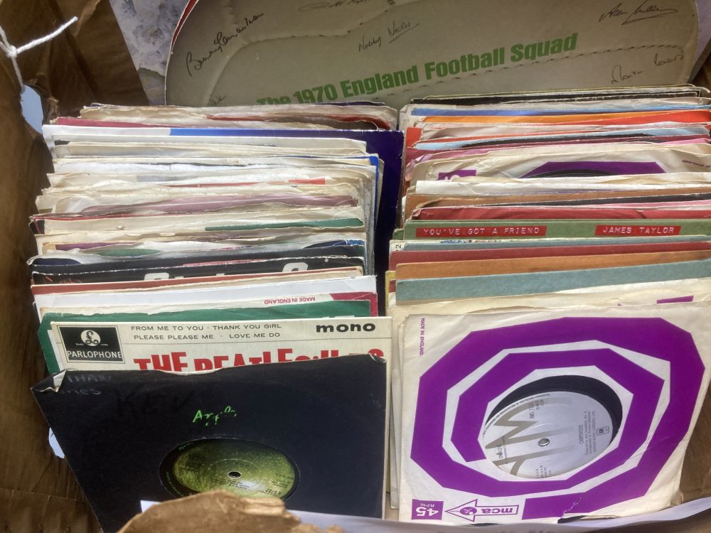 Rock and Pop, a collection of LP and 45rpm vinyl records, including Led Zeppelin, Zoso, 1971,